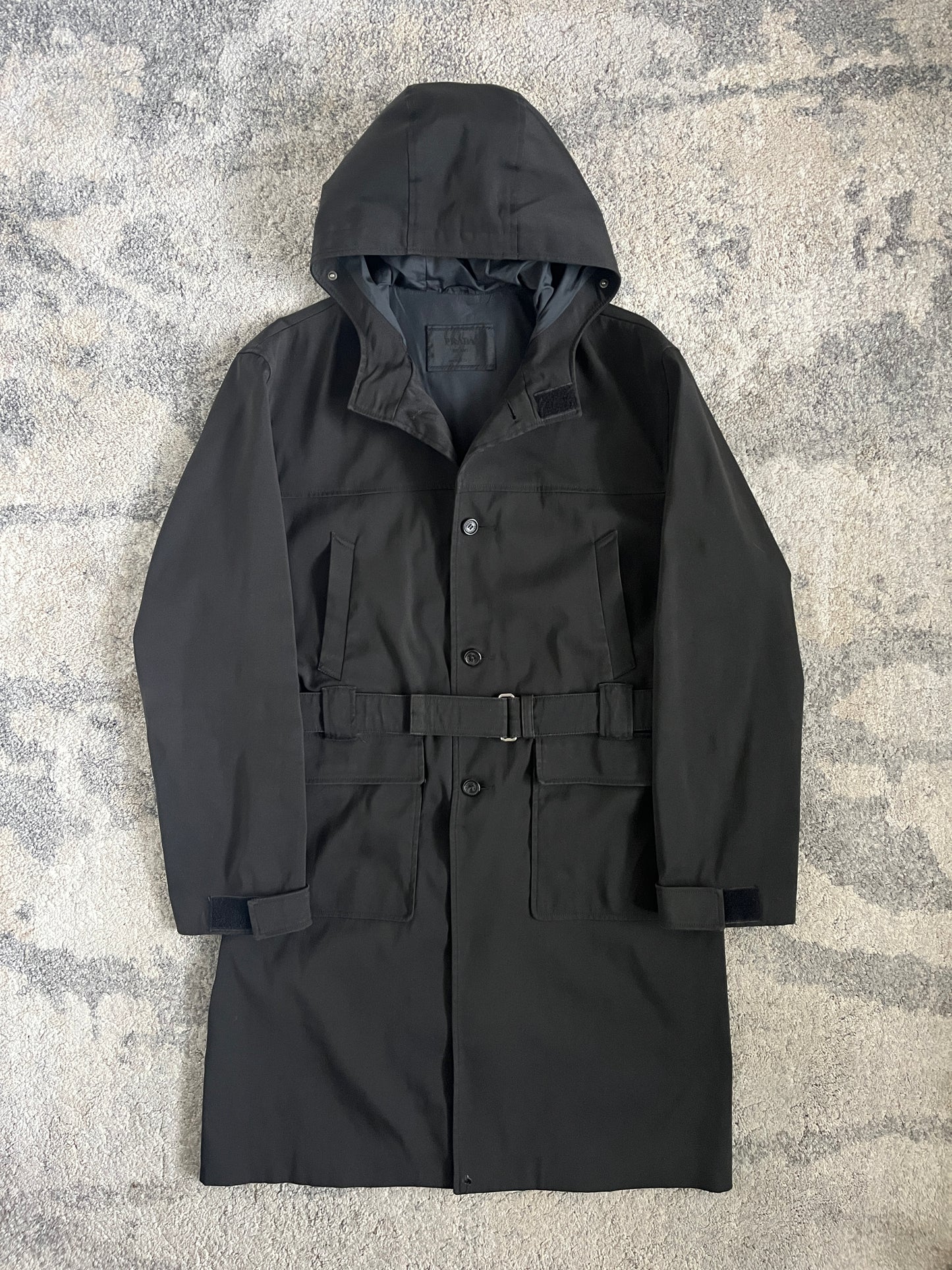 Prada FW1999 heavy nylon long coat