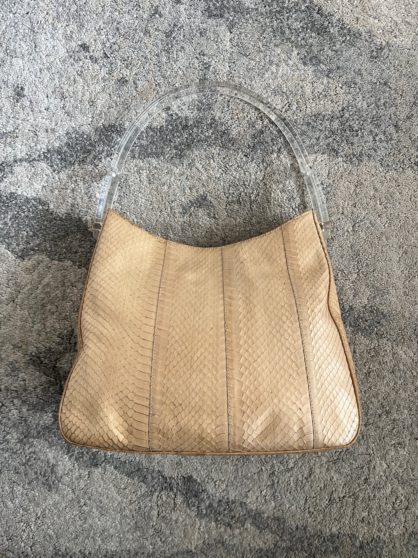 Prada SS1998 python leather plastic handle bag