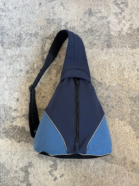 Miu Miu 1999 nylon chest rig backpack