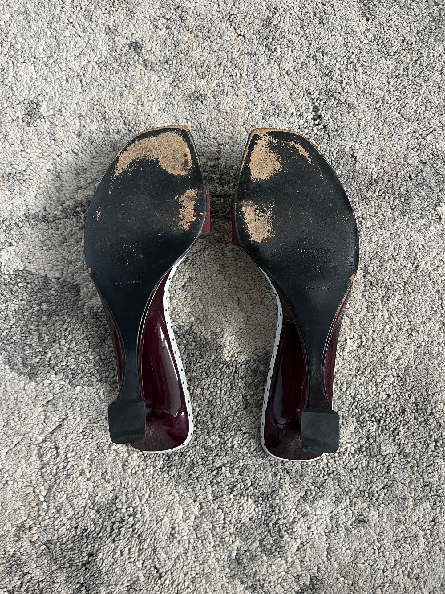 Prada SS2000 lipstick mules