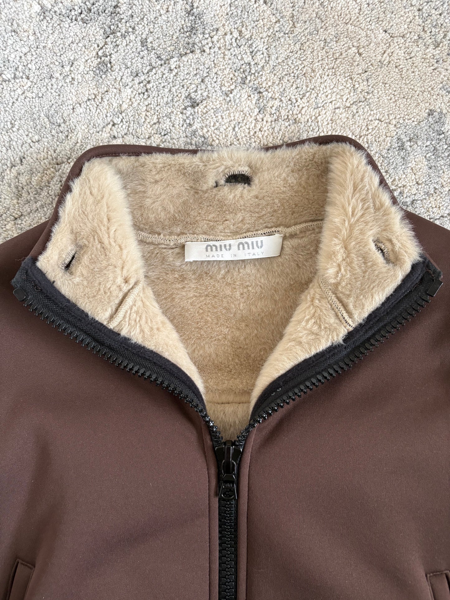 Miu Miu FW1999 jacket with faux fur liner