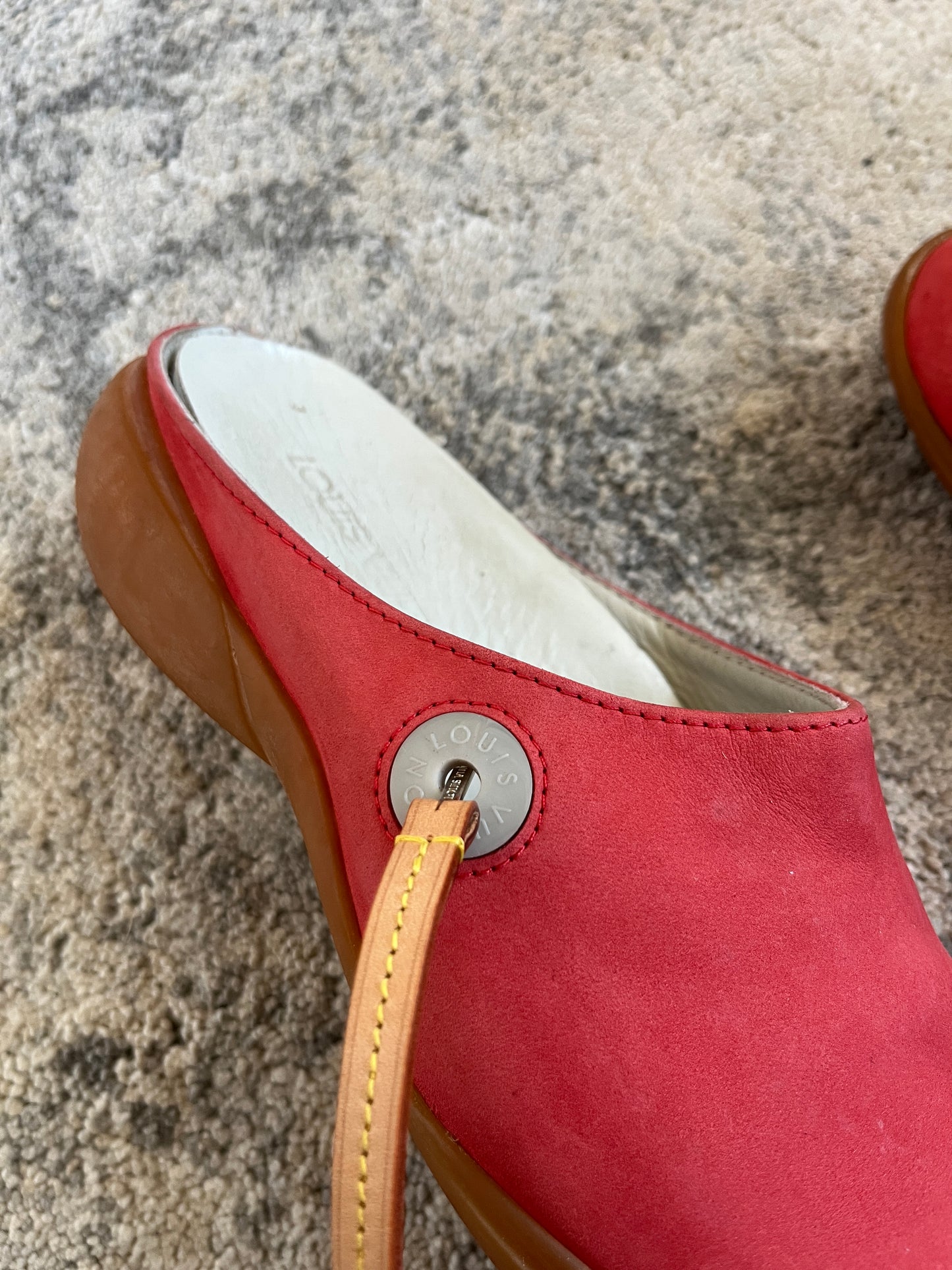 Louis Vuitton cup 2000 leather mules