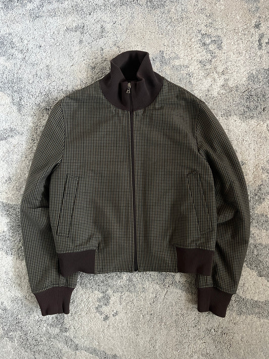 Prada FW2000 tartan nylon bomber