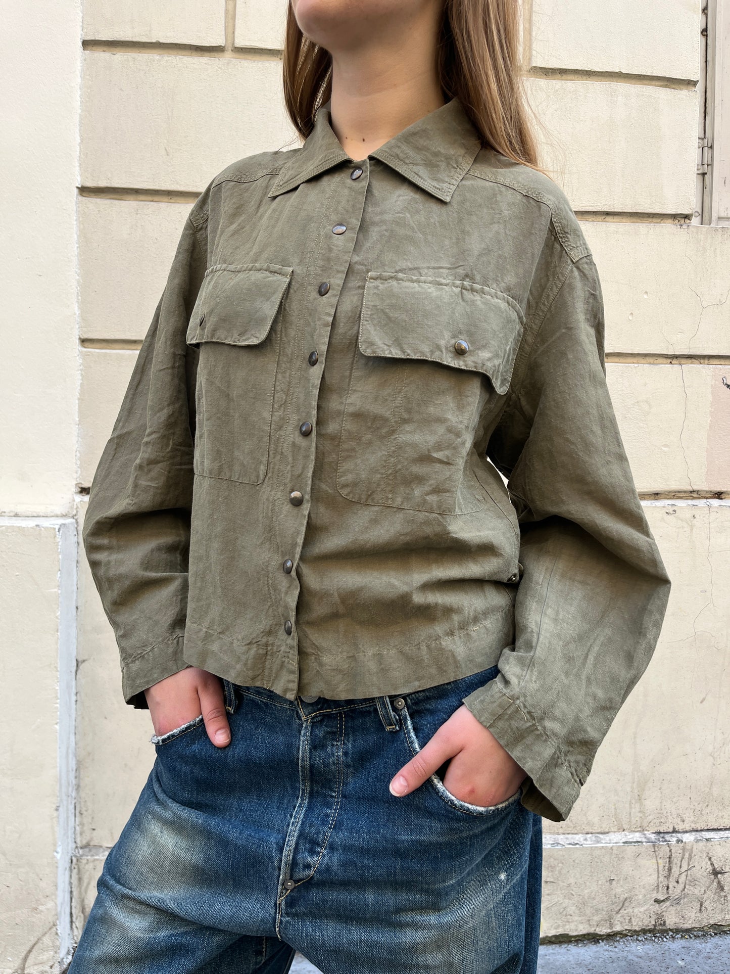Miu Miu SS1994 silk & linen trucker jacket