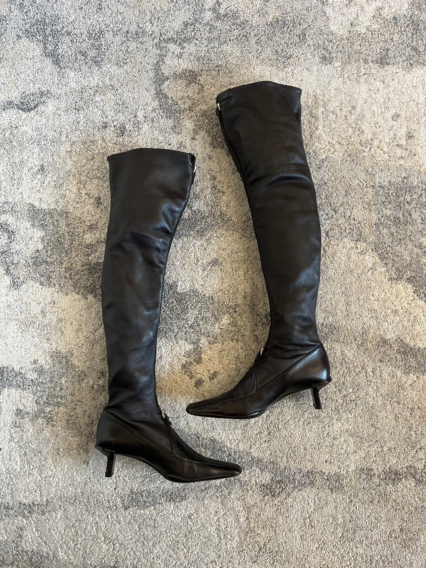 Prada 2000´s stretch leather high knee boots Size