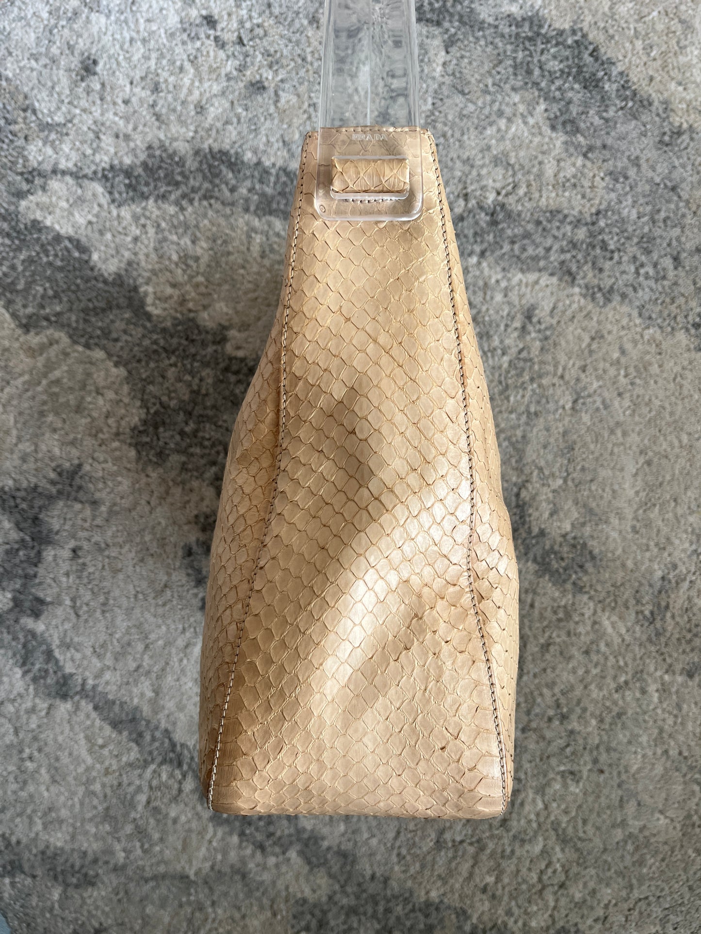 Prada SS1998 python leather plastic handle bag