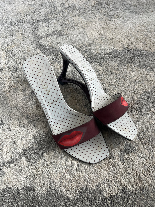 Prada SS2000 lipstick mules