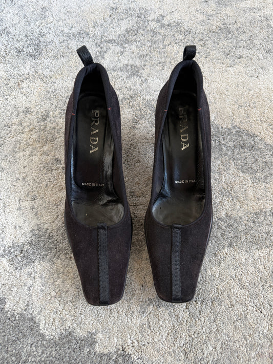 Prada FW1999 suede heels