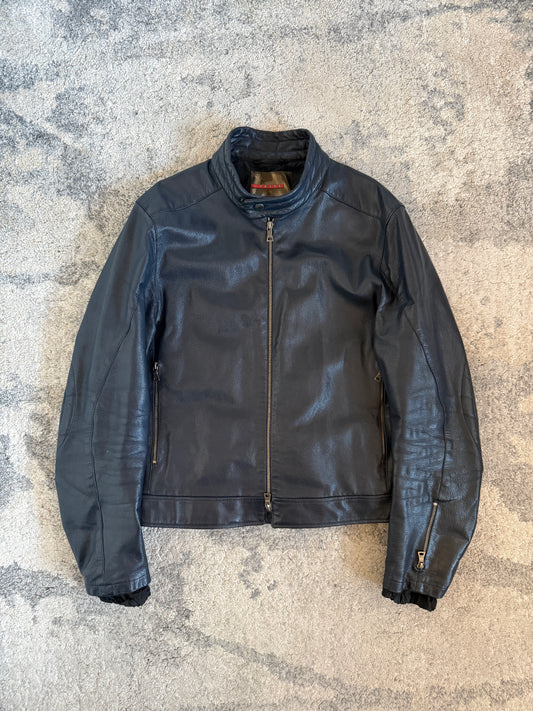 Prada 1999 leather motorcycle jacket