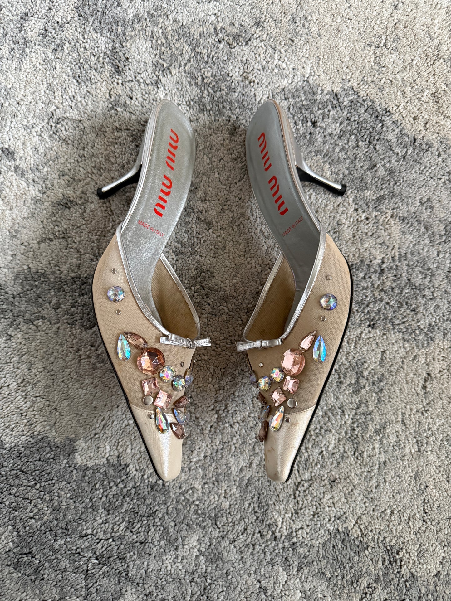 Miu Miu 1990’s crystals heels