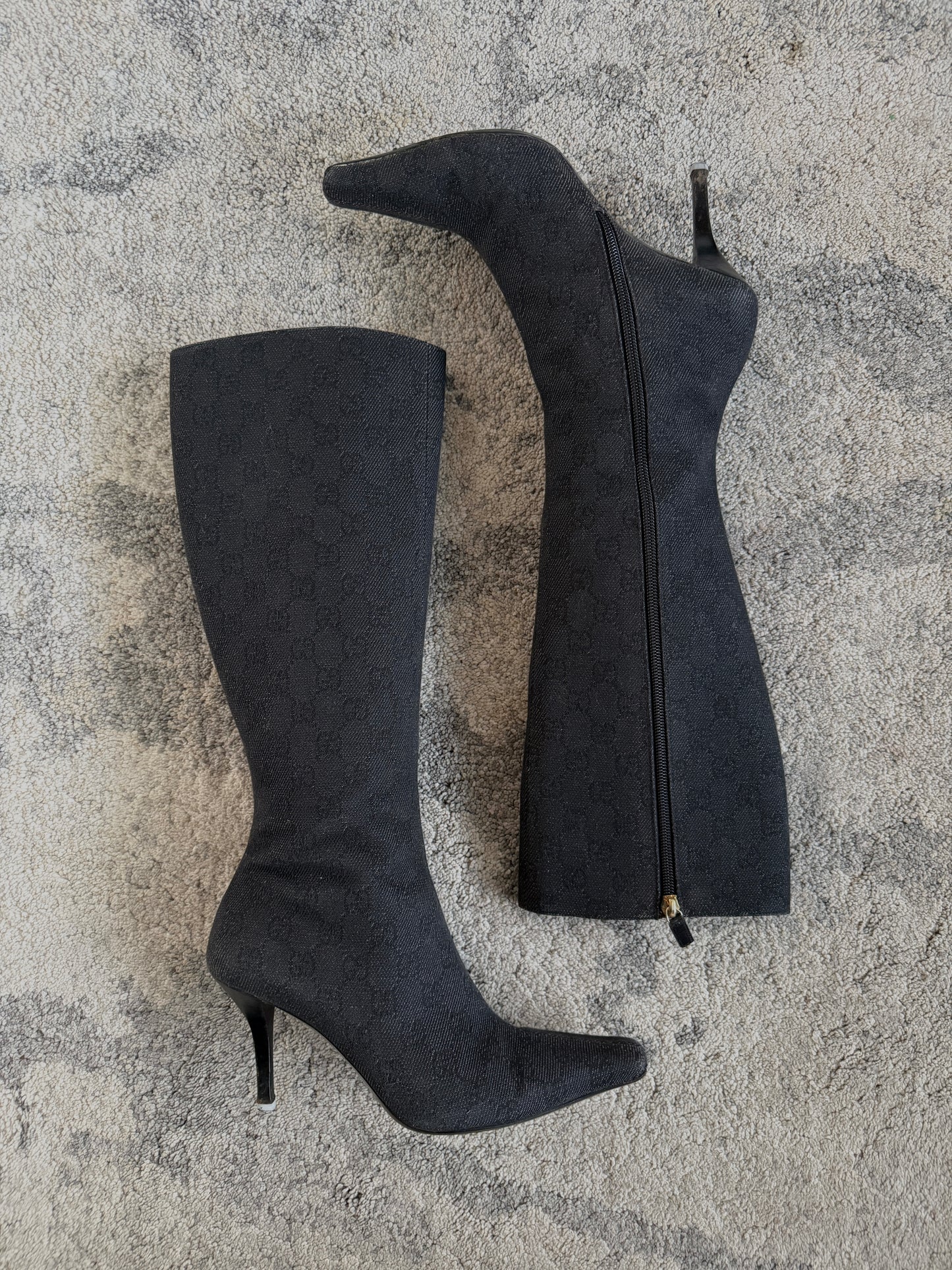 Gucci 2000’s monogram heels boots