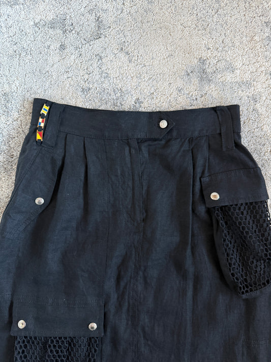 Dolce & Gabbana 2000’s linen cargo pocket skirt