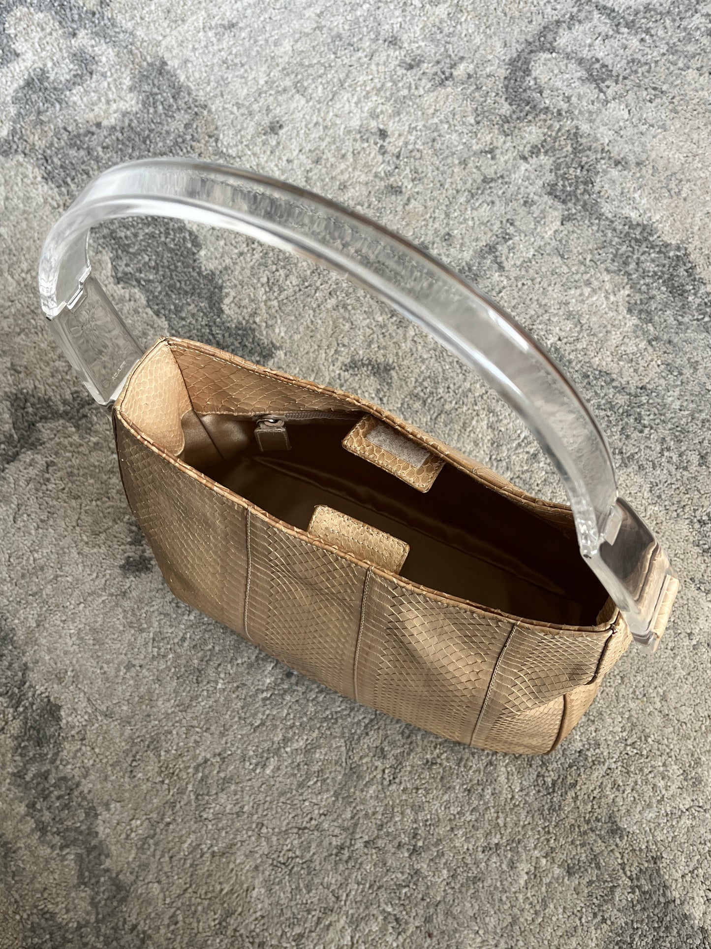 Prada SS1998 python leather plastic handle bag