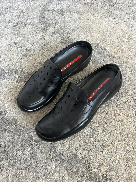 Prada 1999 perfored leather mules