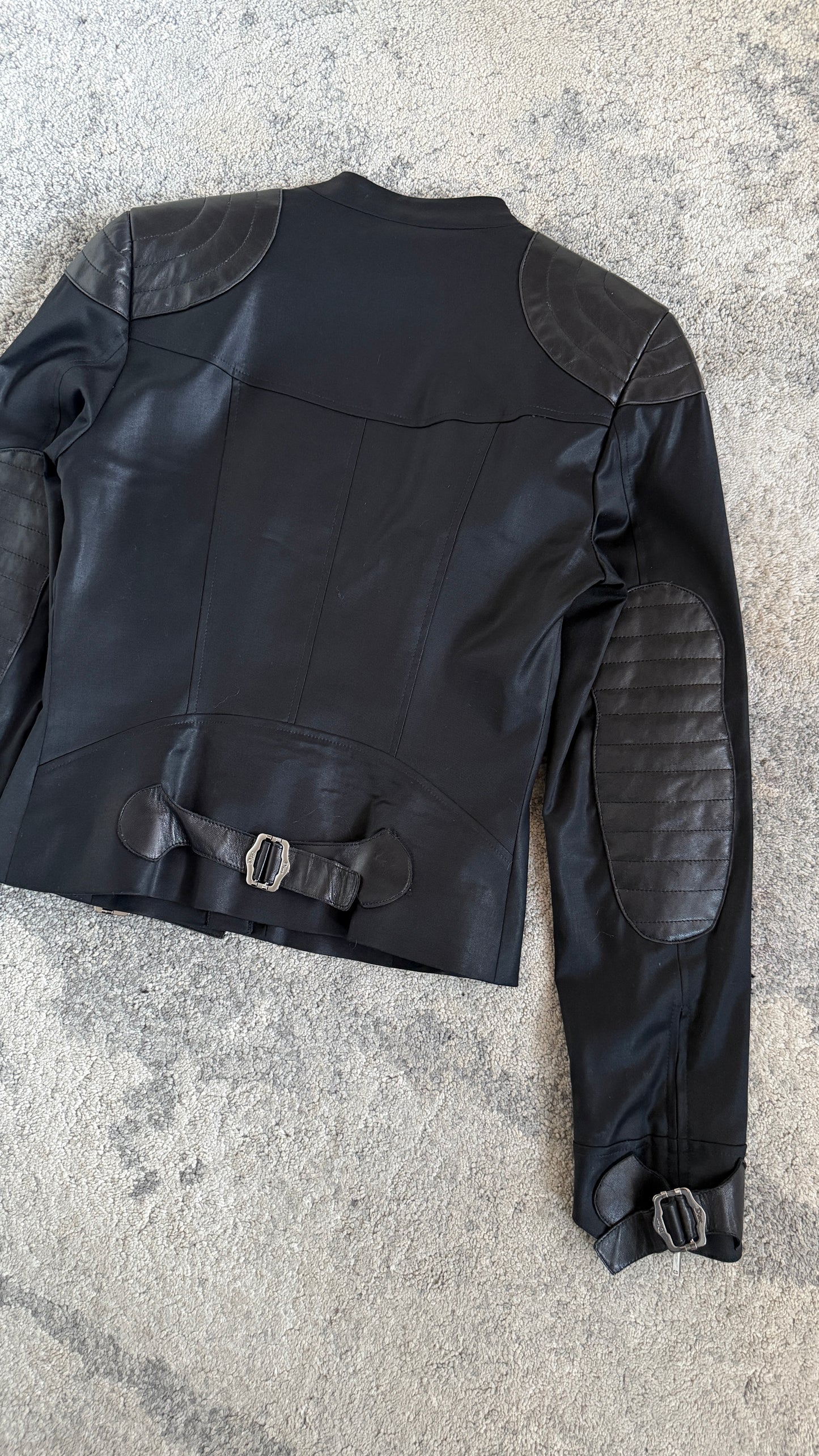 Christian Dior FW2003 wool & leather motorcycle jacket by J.Galliano