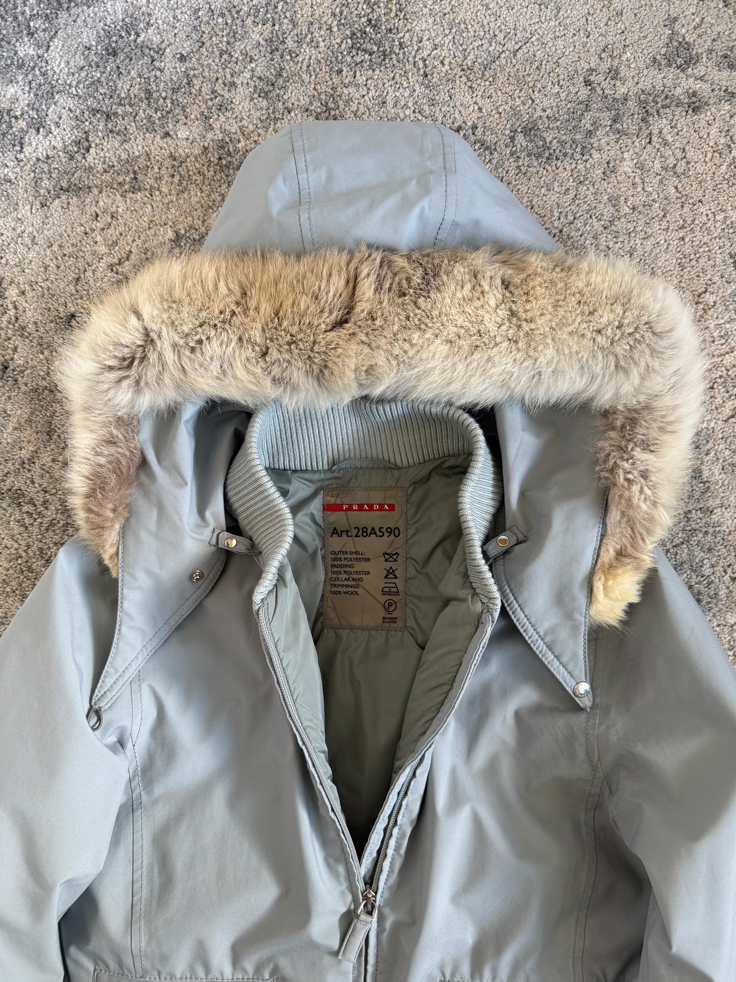 Prada 2000’s gore-tex padded jacket with removable hoods