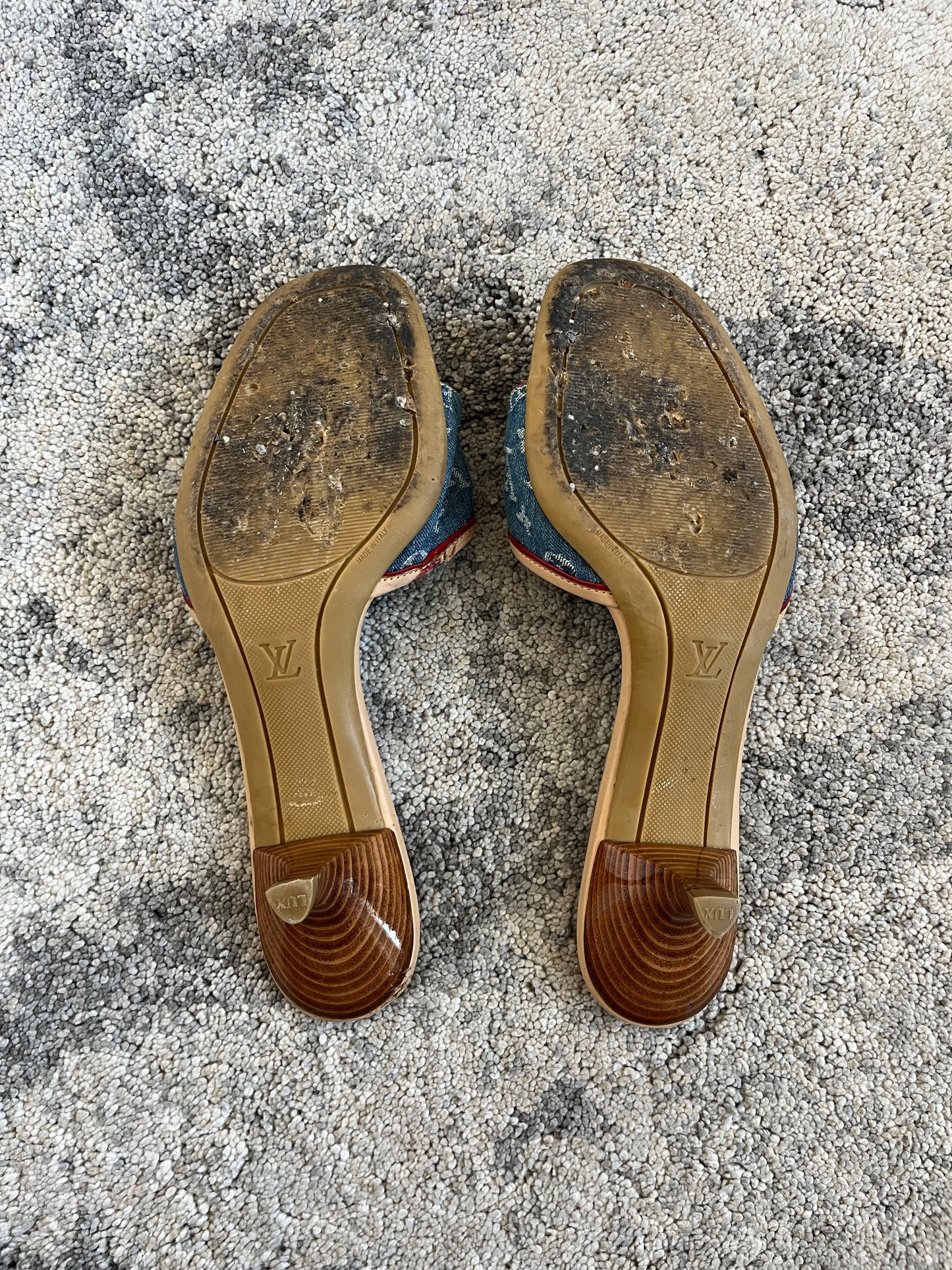 Louis Vuitton 2000’s denim mules