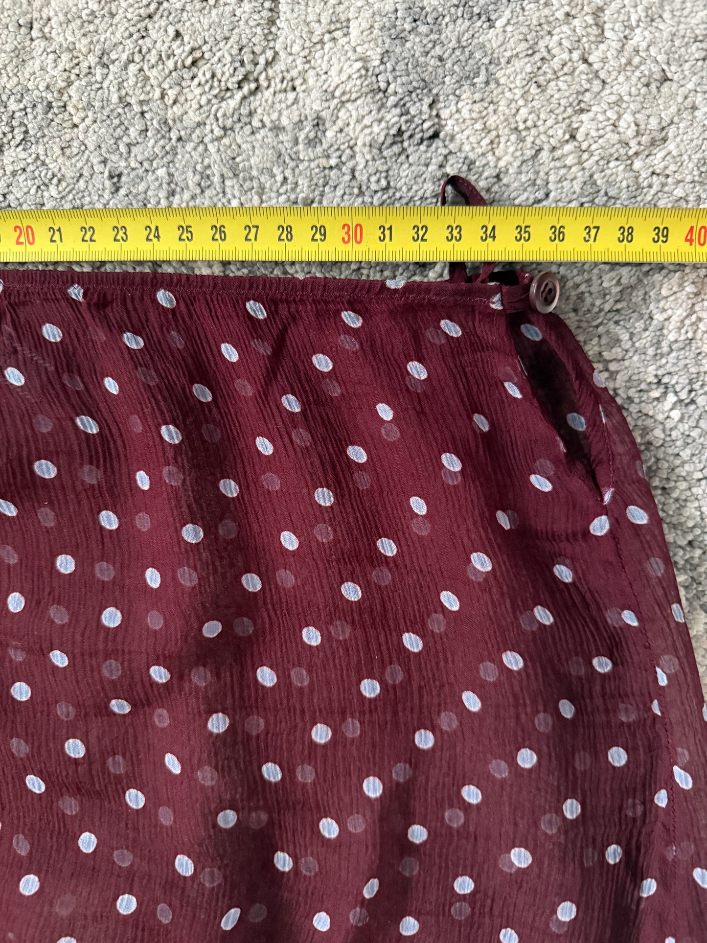 Prada SS2000 silk polka dot skirt