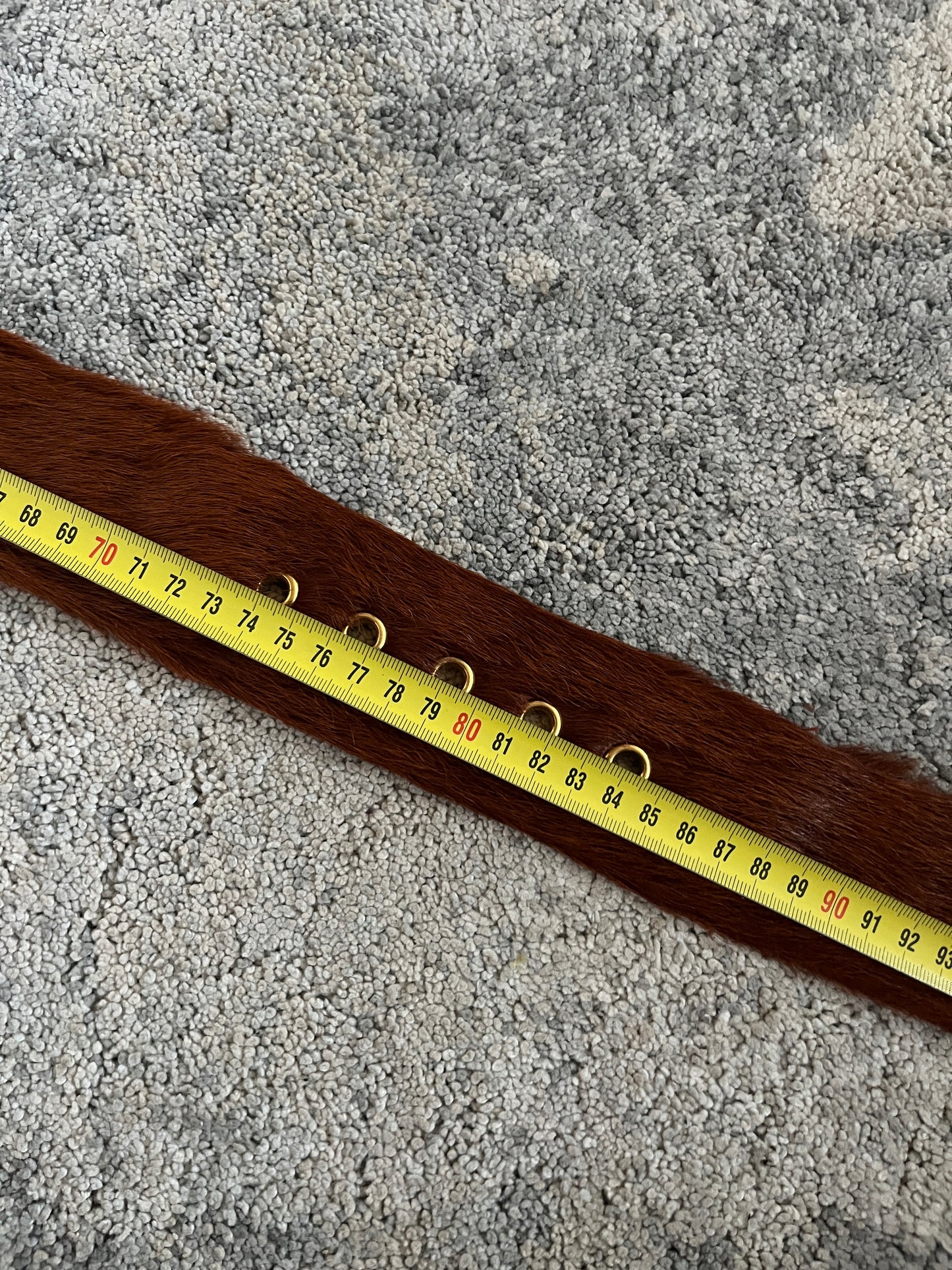 Prada FW2017 cognac fur belt