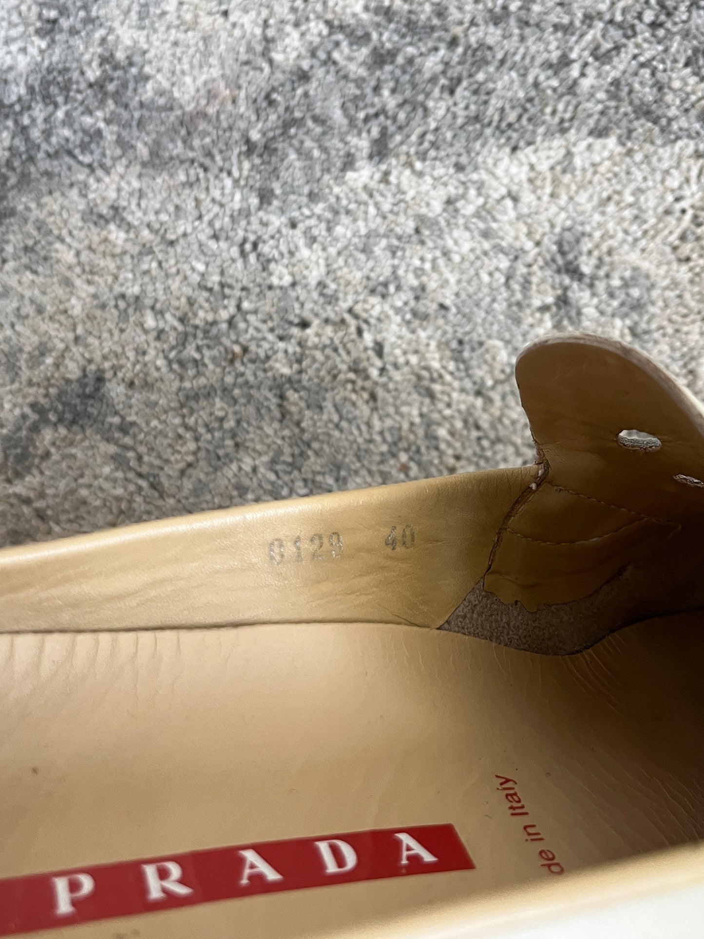 Prada 1999 perfored leather mules