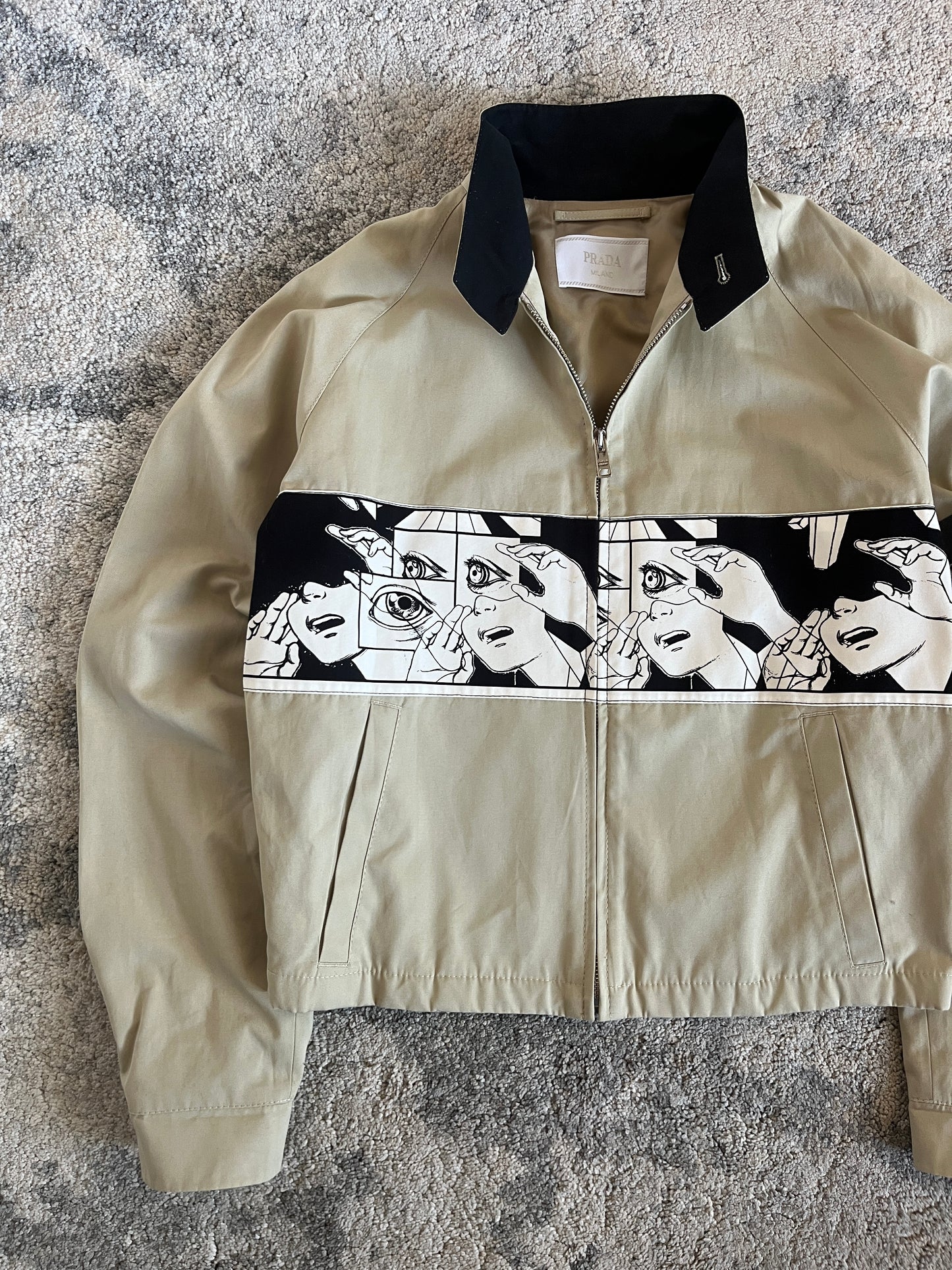 Prada SS2018 comics cotton jacket