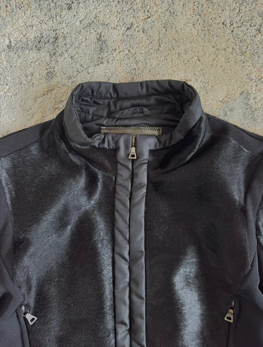Prada 2000’s pony hair & nylon jacket