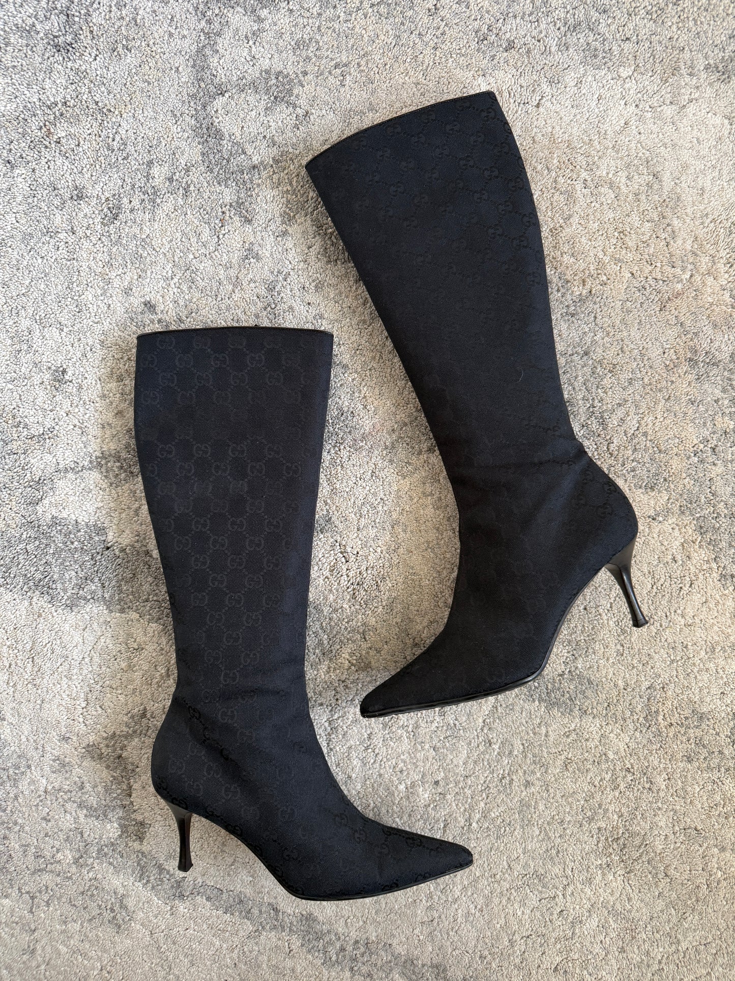 Gucci 2000’s monogram heels boots