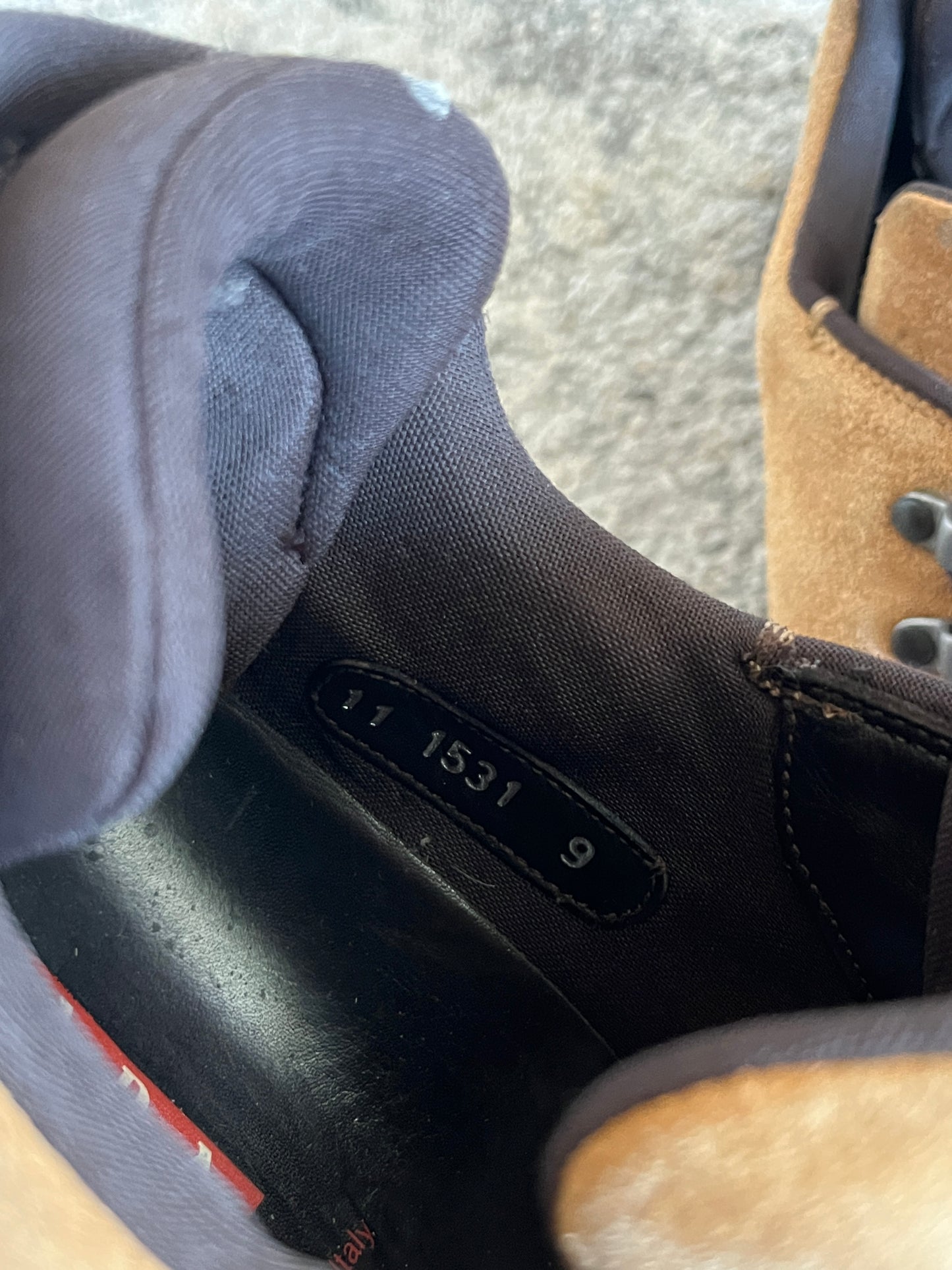 Prada FW1999 suede hiking shoes