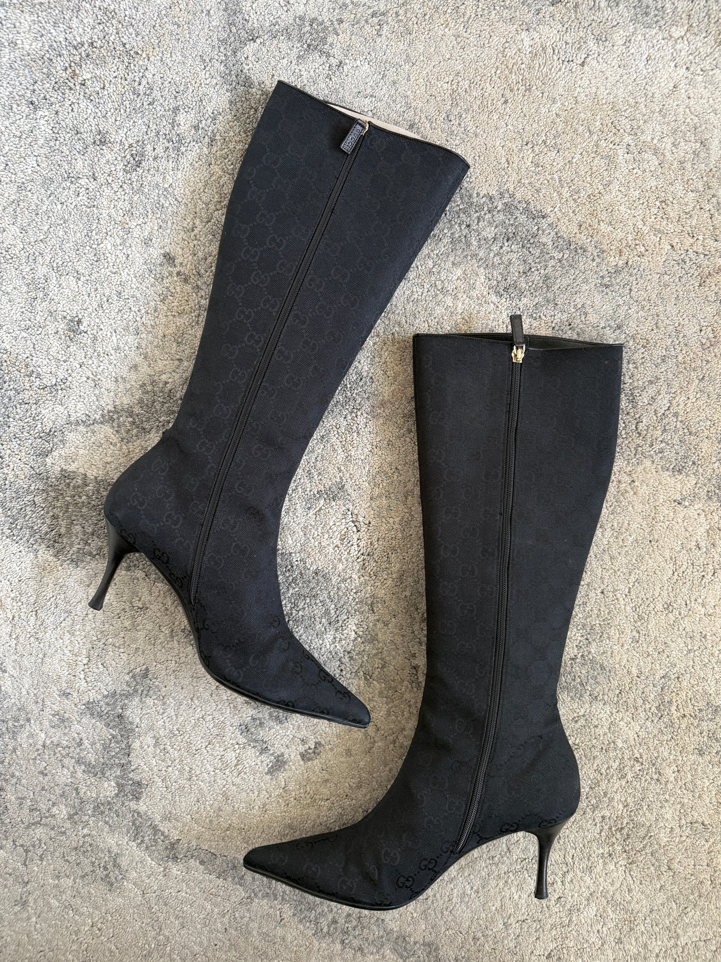 Gucci 2000’s monogram heels boots