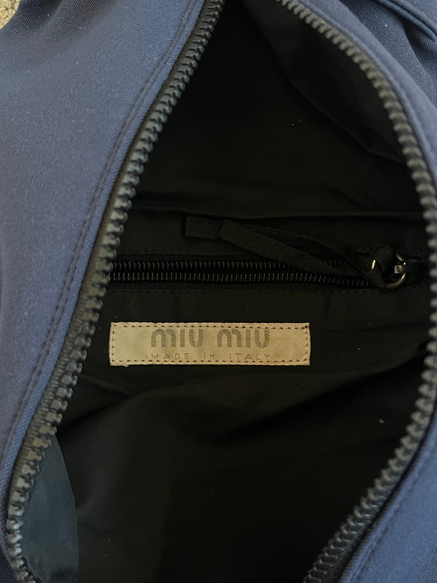 Miu Miu 1999 nylon chest rig backpack