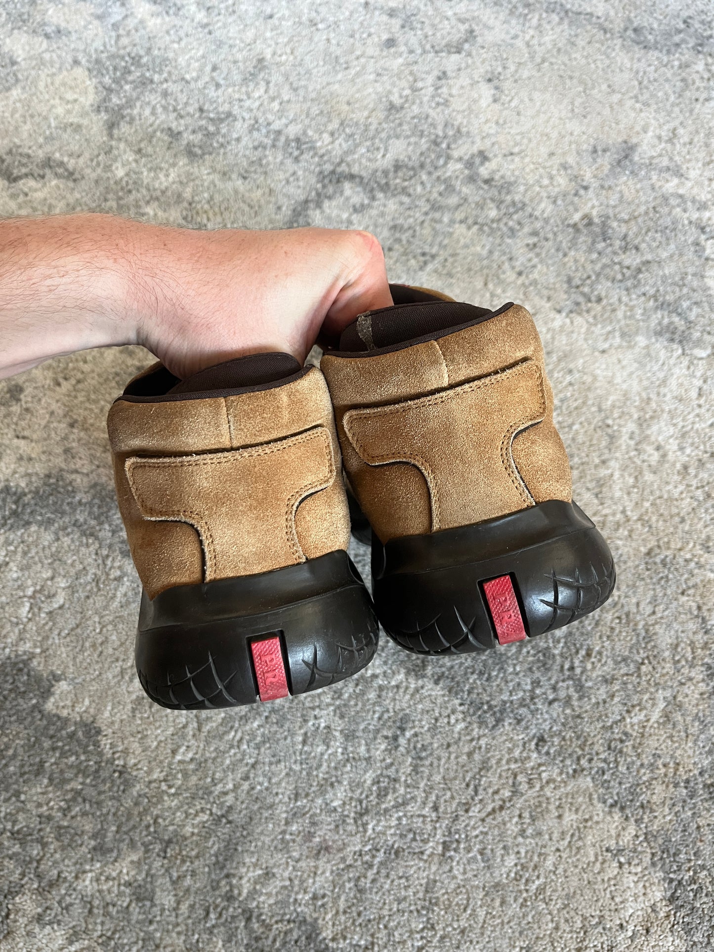 Prada FW1999 suede hiking shoes