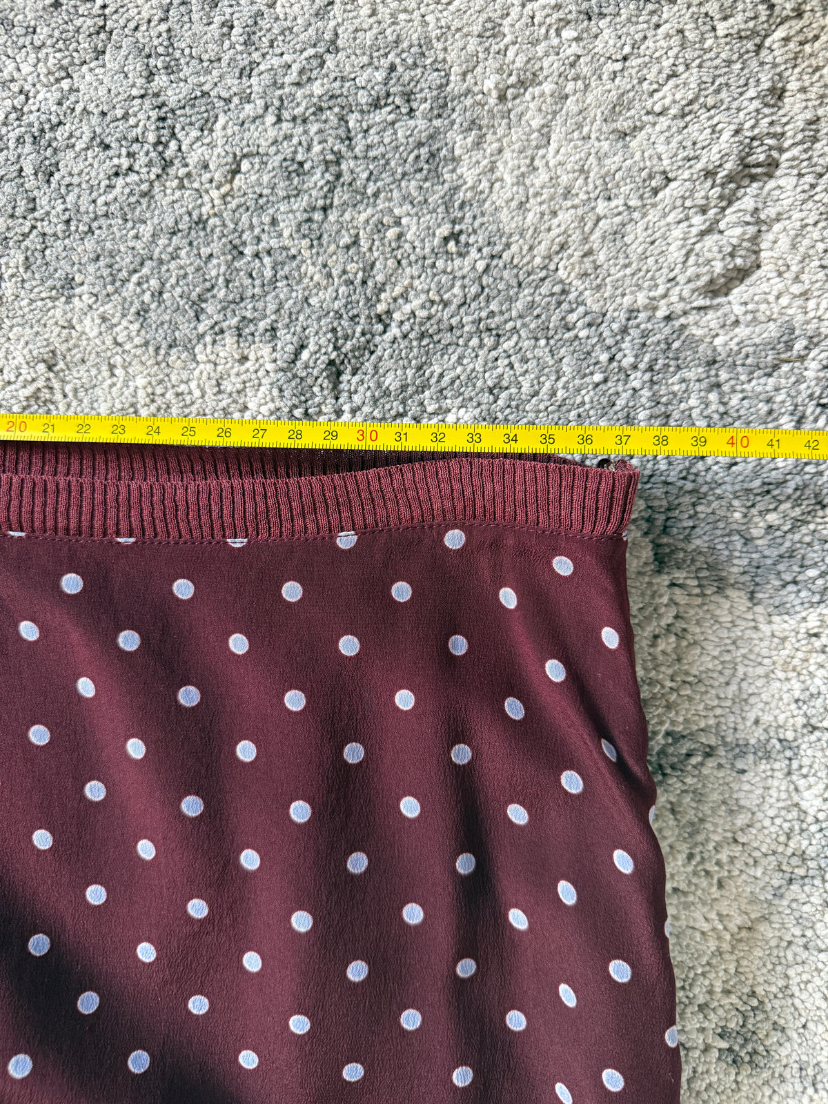 Prada SS2000 silk polkadot skirt