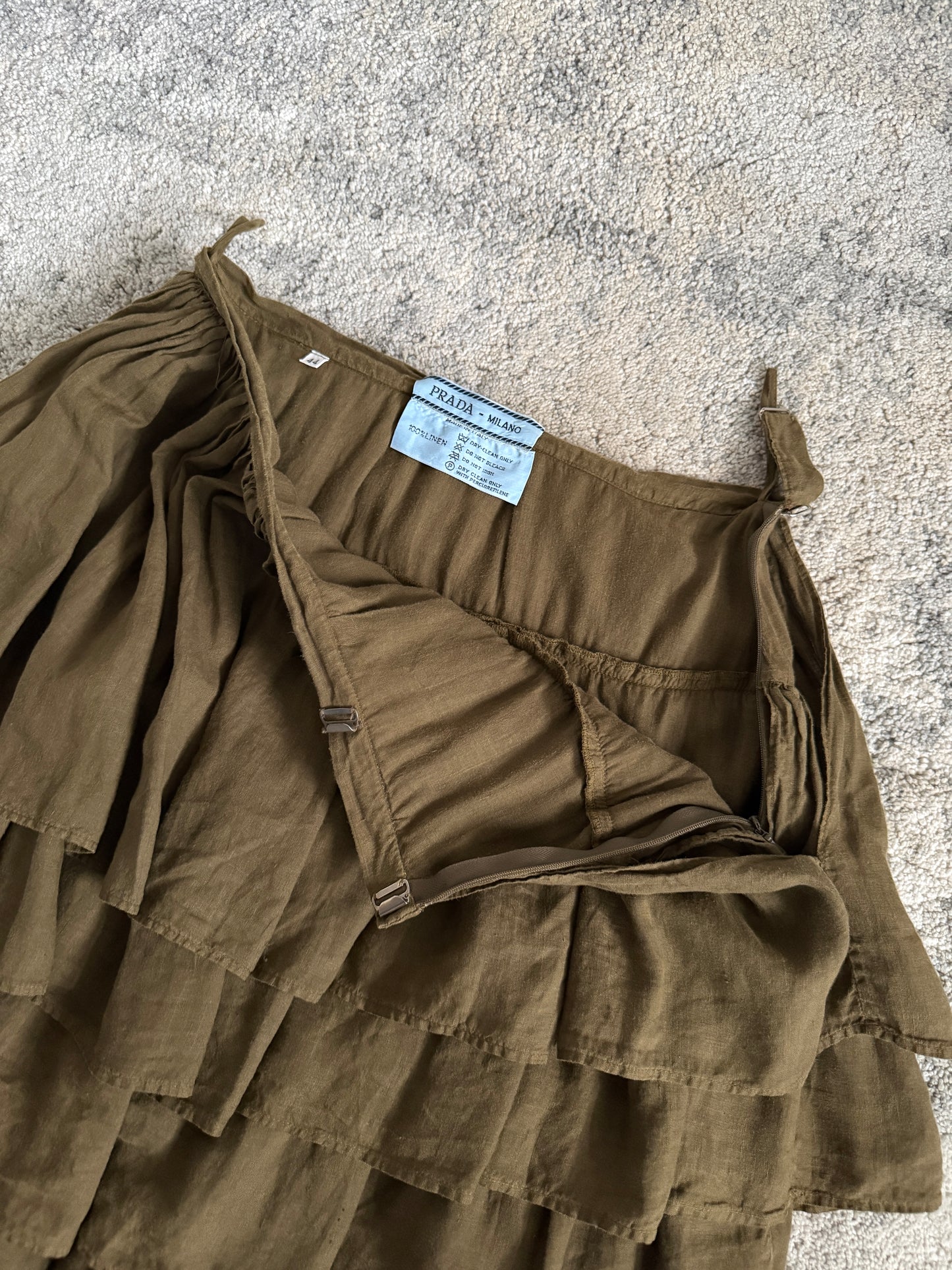 Prada SS1994 linen skirt