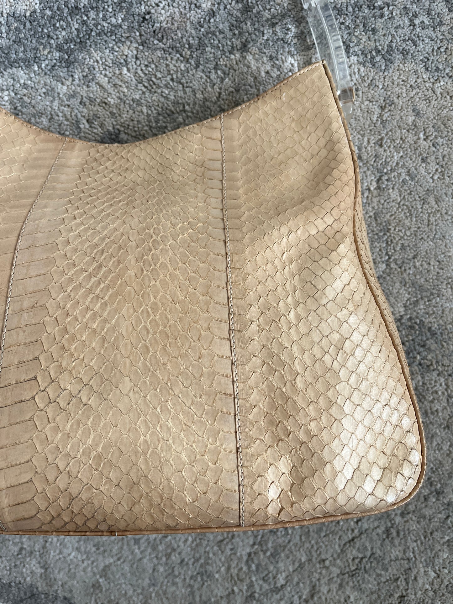 Prada SS1998 python leather plastic handle bag