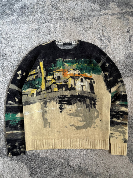 Prada FW2017 wool landscape sweater