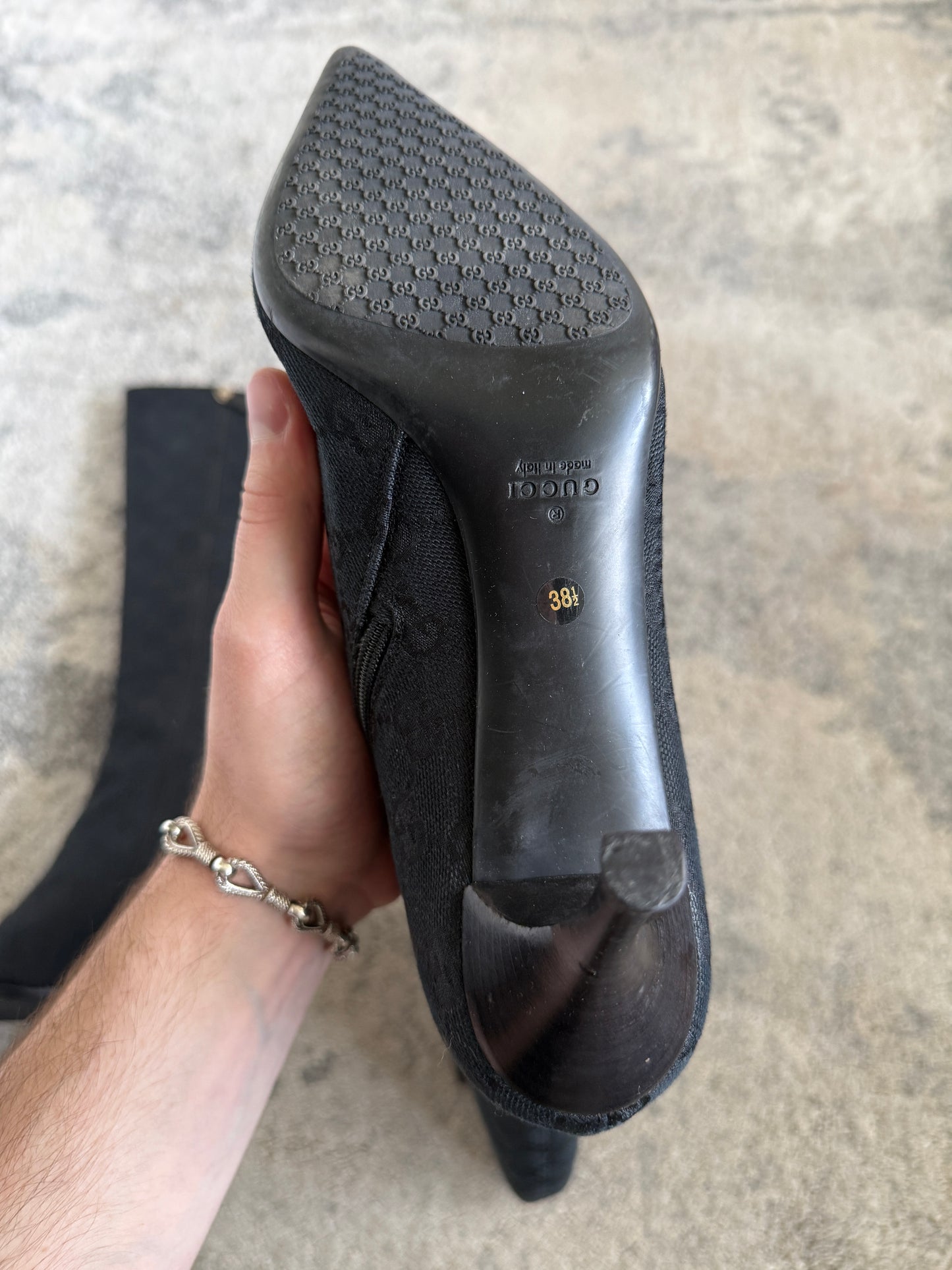 Gucci 2000’s monogram heels boots