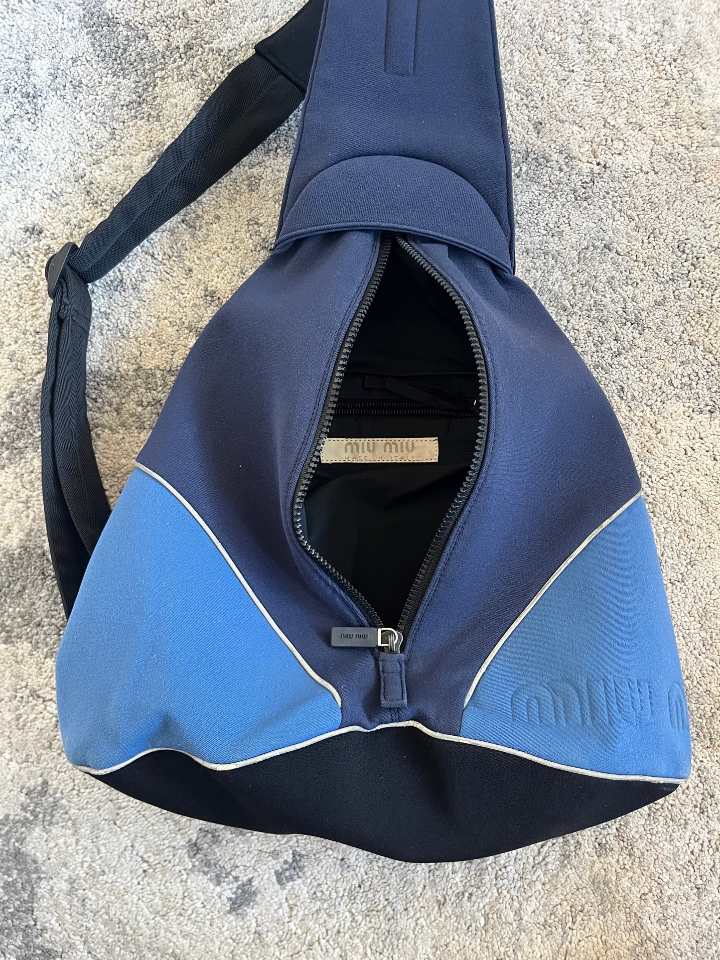 Miu Miu 1999 nylon chest rig backpack
