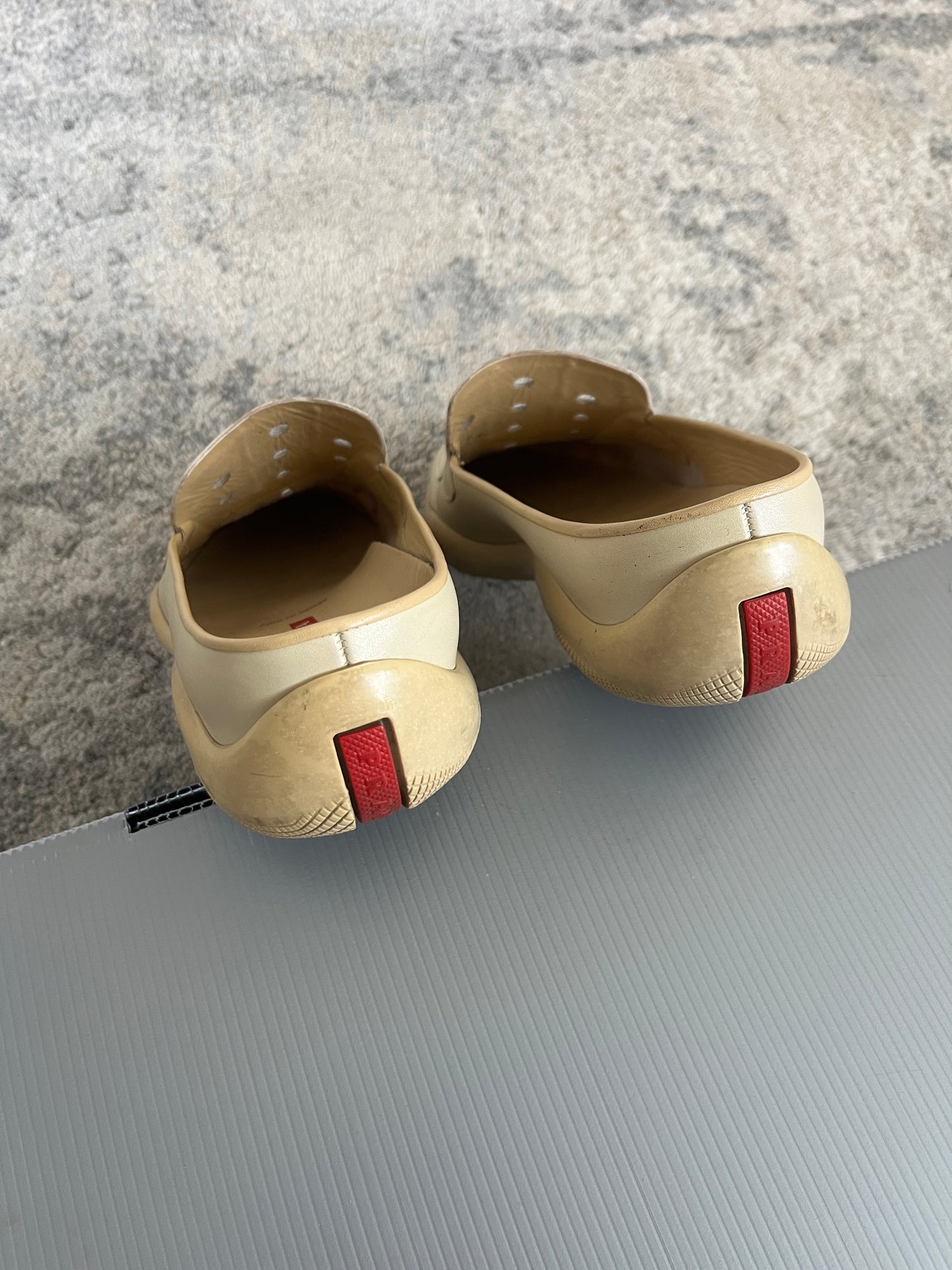 Prada 1999 perfored leather mules