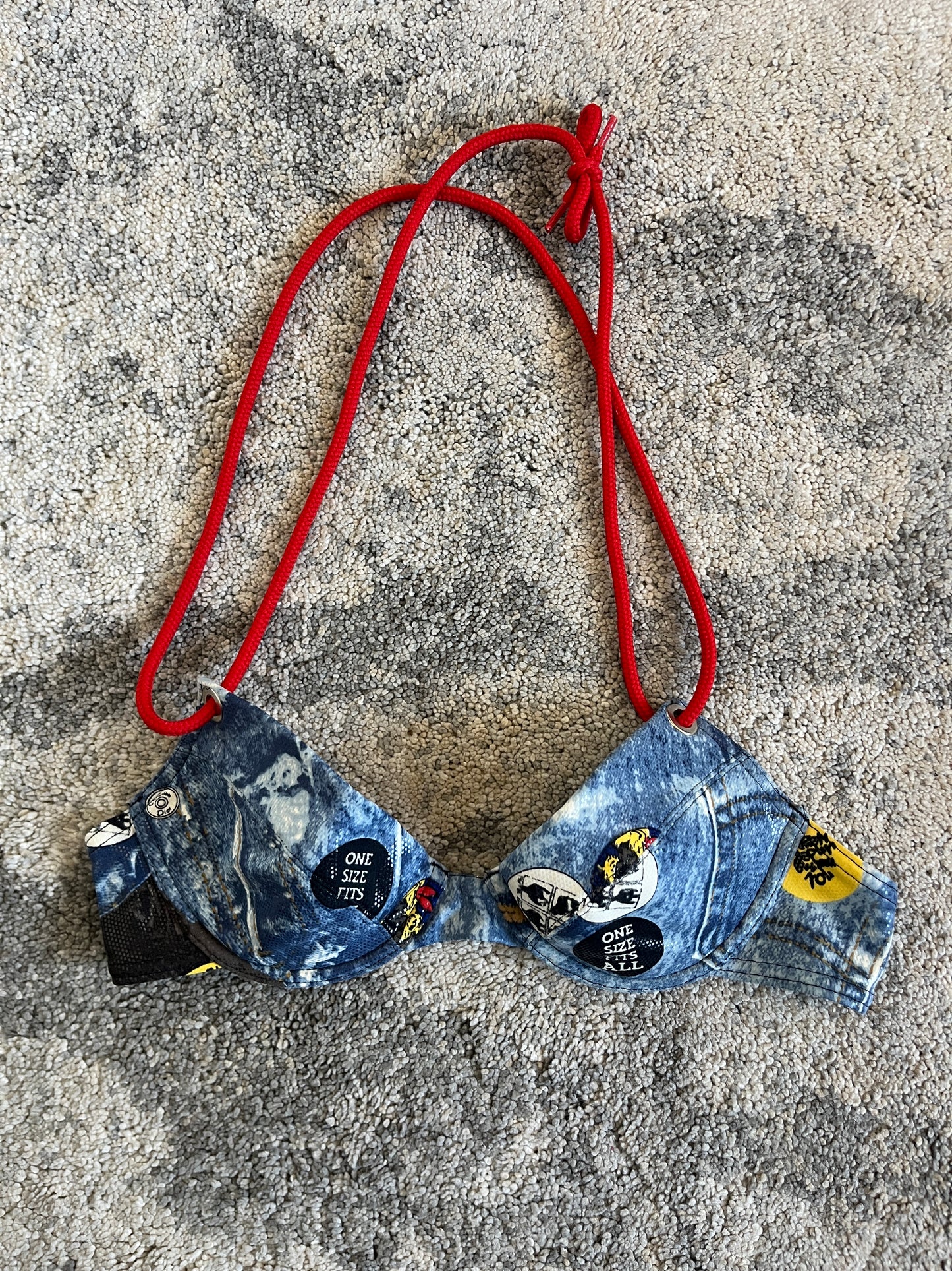 Dior 2002 diorella trompe l’œil denim swimwear set