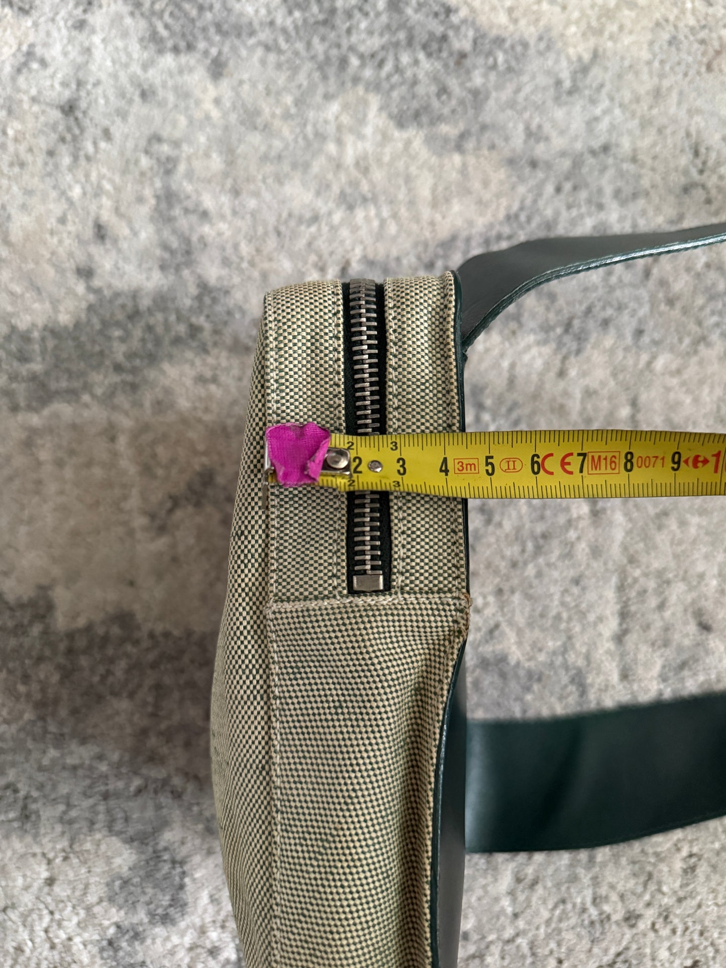 Prada SS1999 linen & leather sling bag