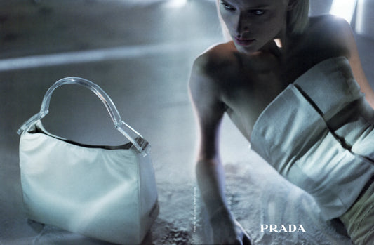 Prada SS1998 python leather plastic handle bag