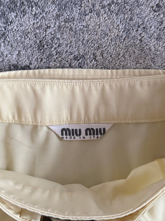 Miu Miu 1993 nylon & rayon mini skirt