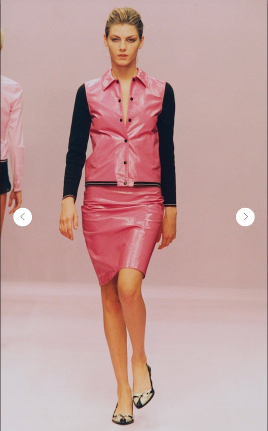 Miu Miu SS2000 patent leather jacket