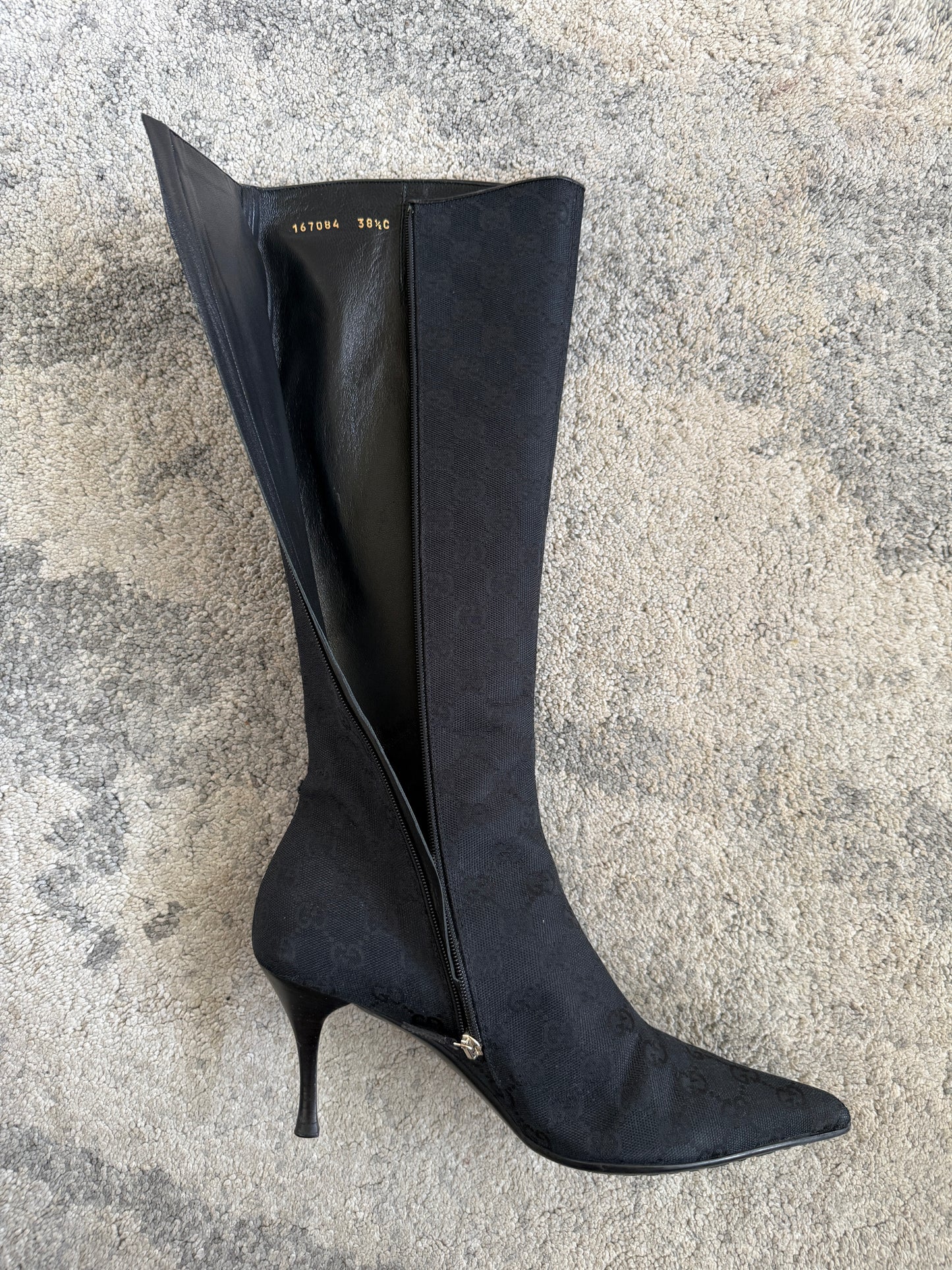 Gucci 2000’s monogram heels boots