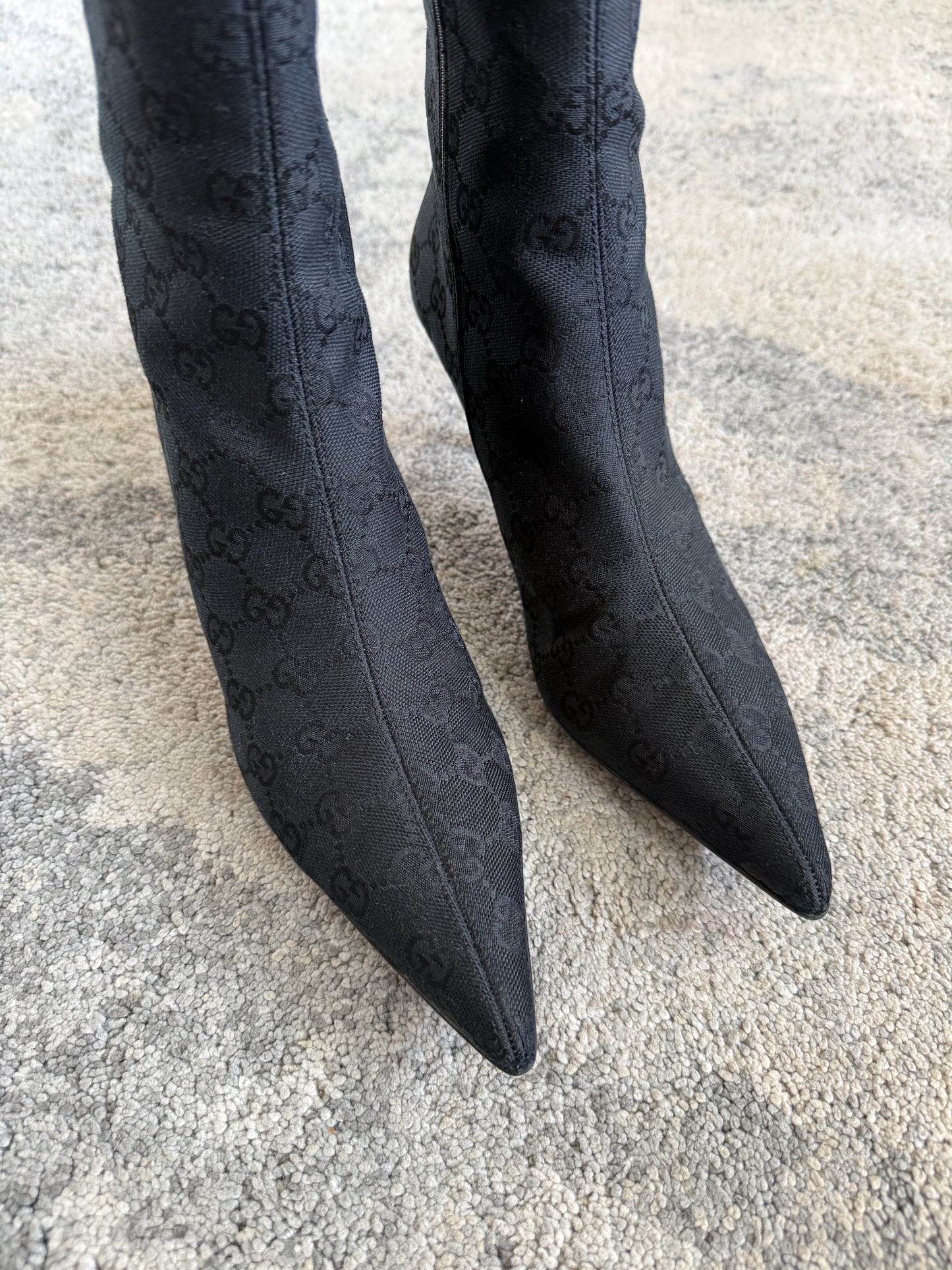 Gucci 2000’s monogram heels boots