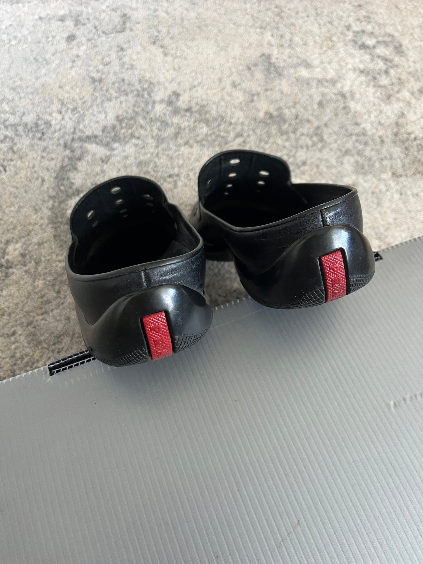 Prada 1999 perfored leather mules