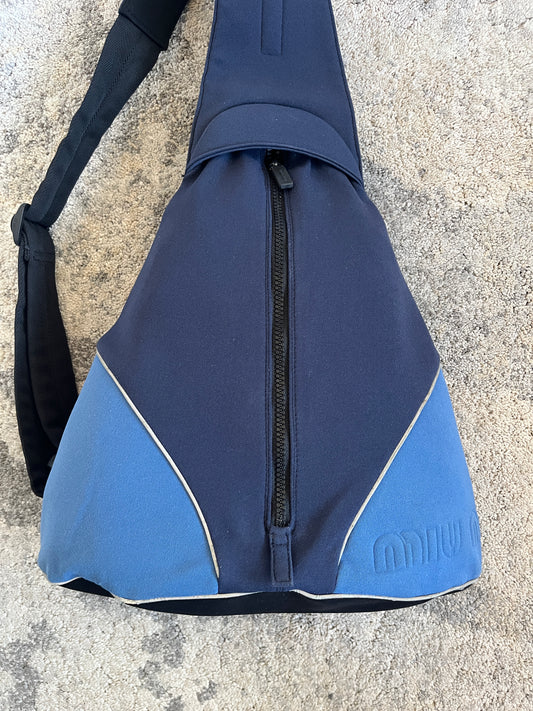 Miu Miu 1999 nylon chest rig backpack