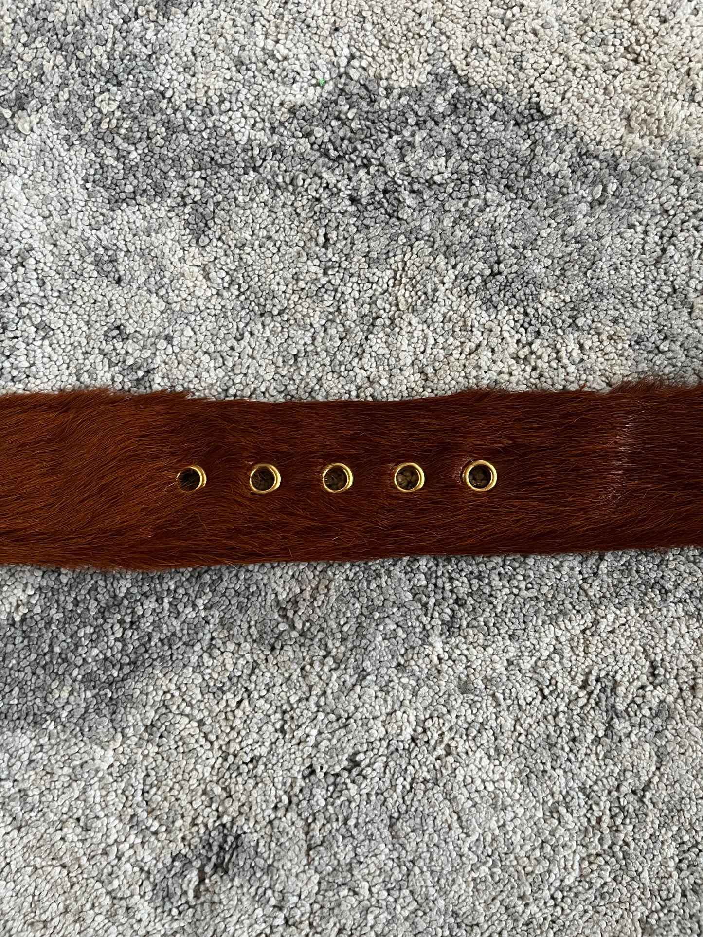 Prada FW2017 cognac fur belt