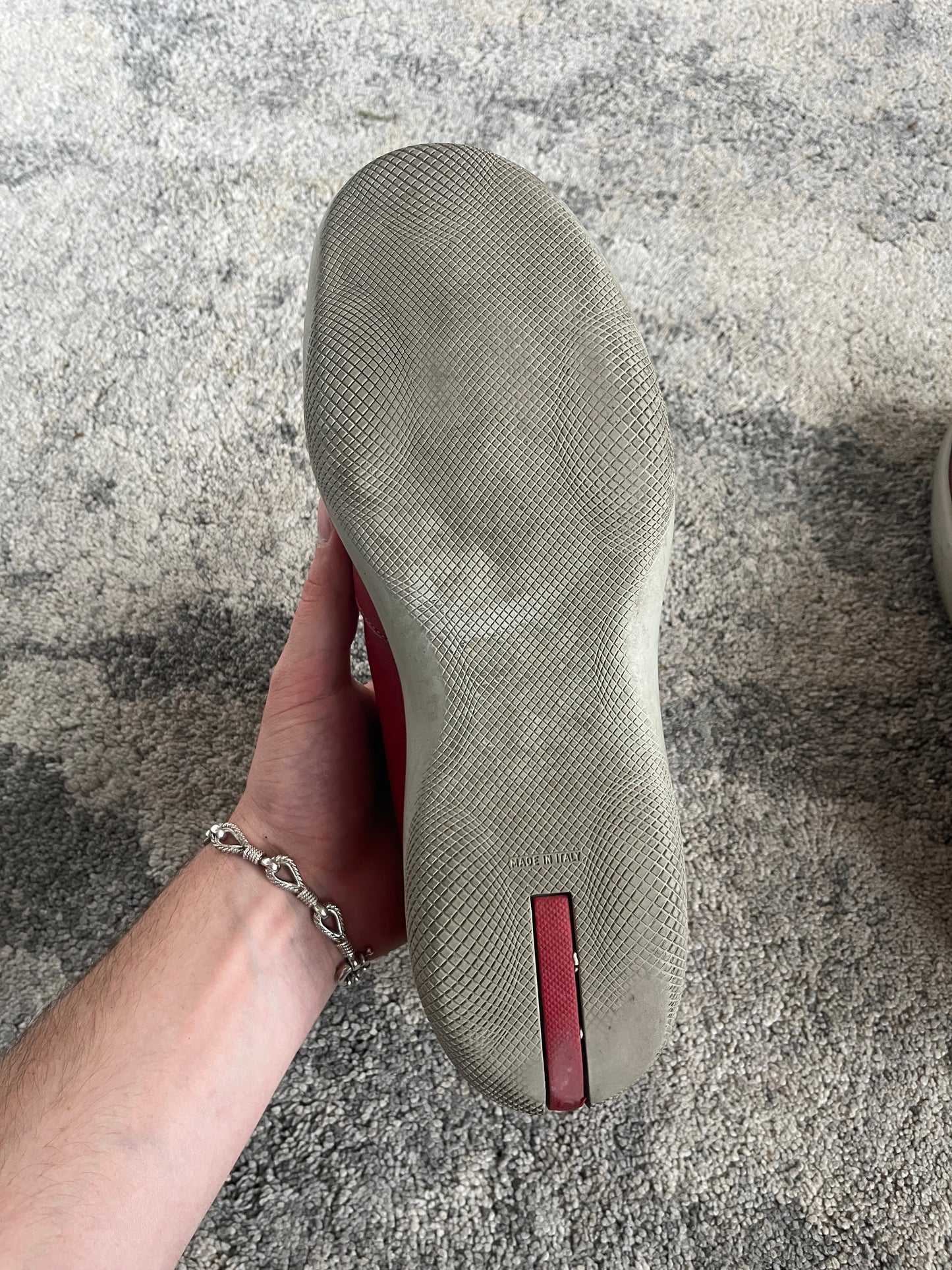 Prada SS1999 leather elastic trainers