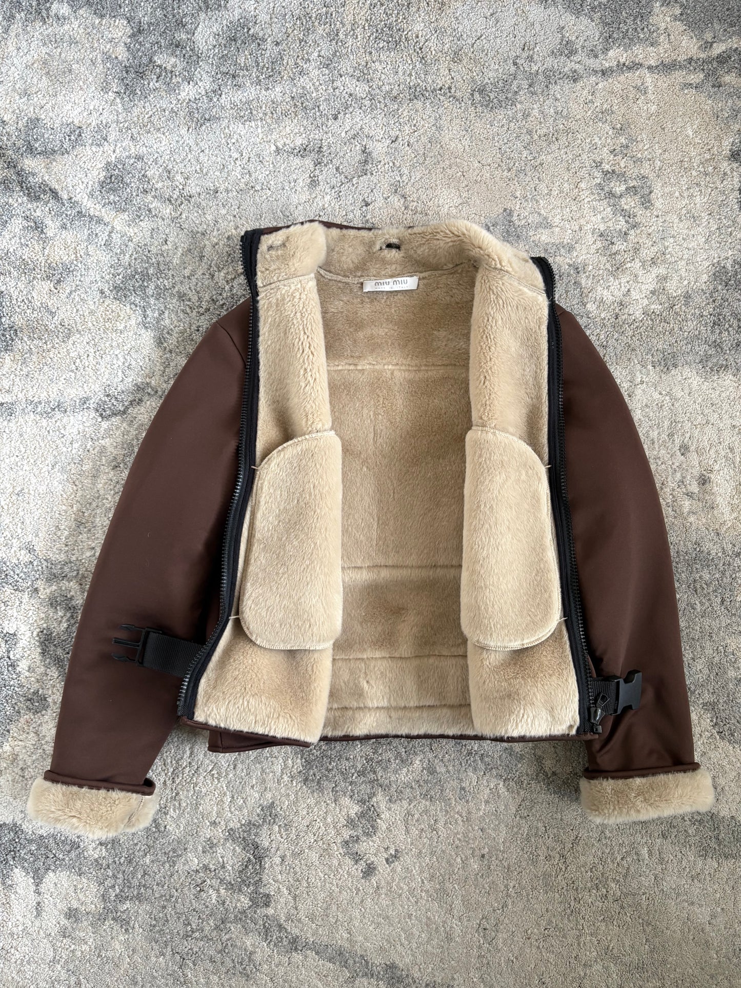 Miu Miu FW1999 jacket with faux fur liner